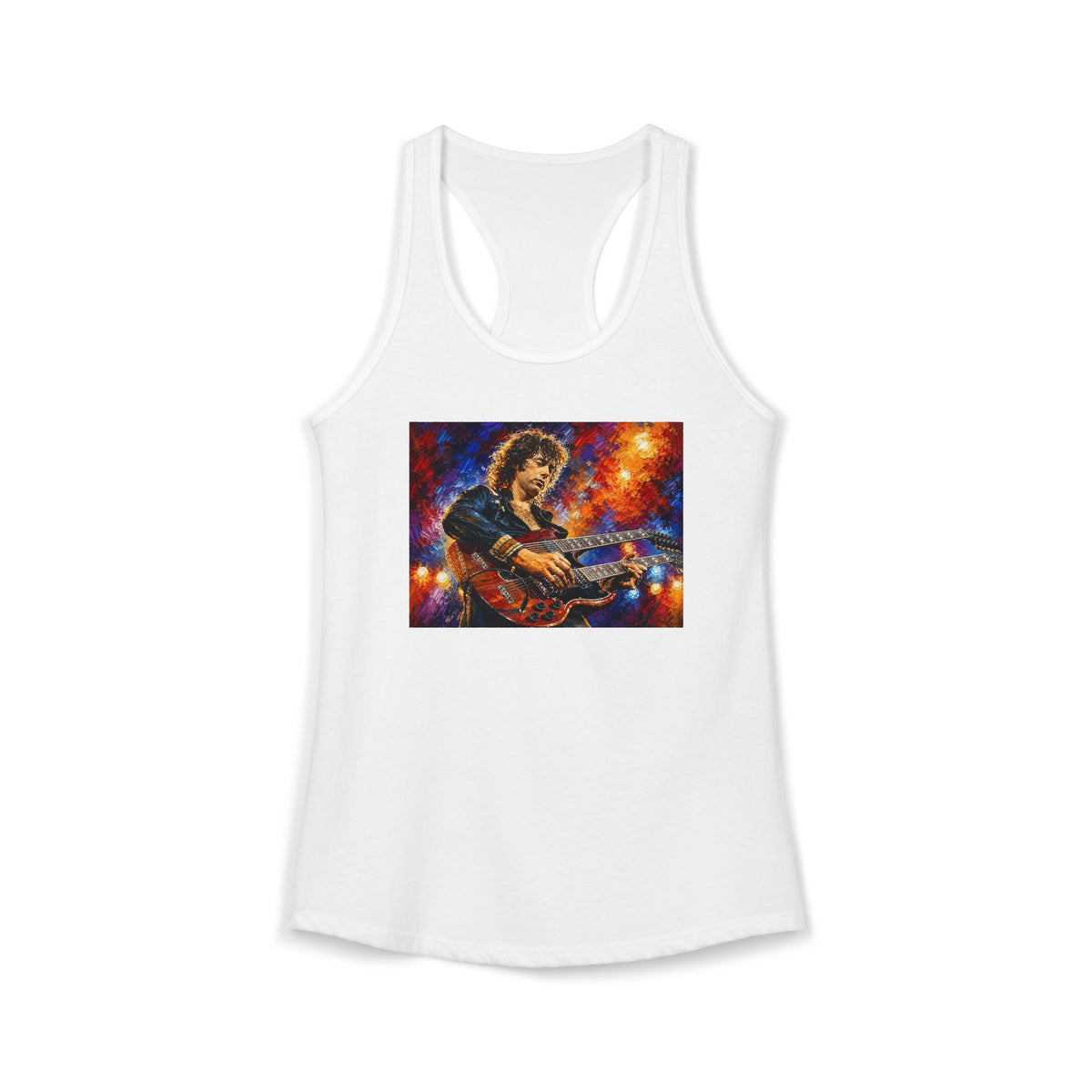 Jimmy Page Guitarist Women's Ideal Racerback Tank