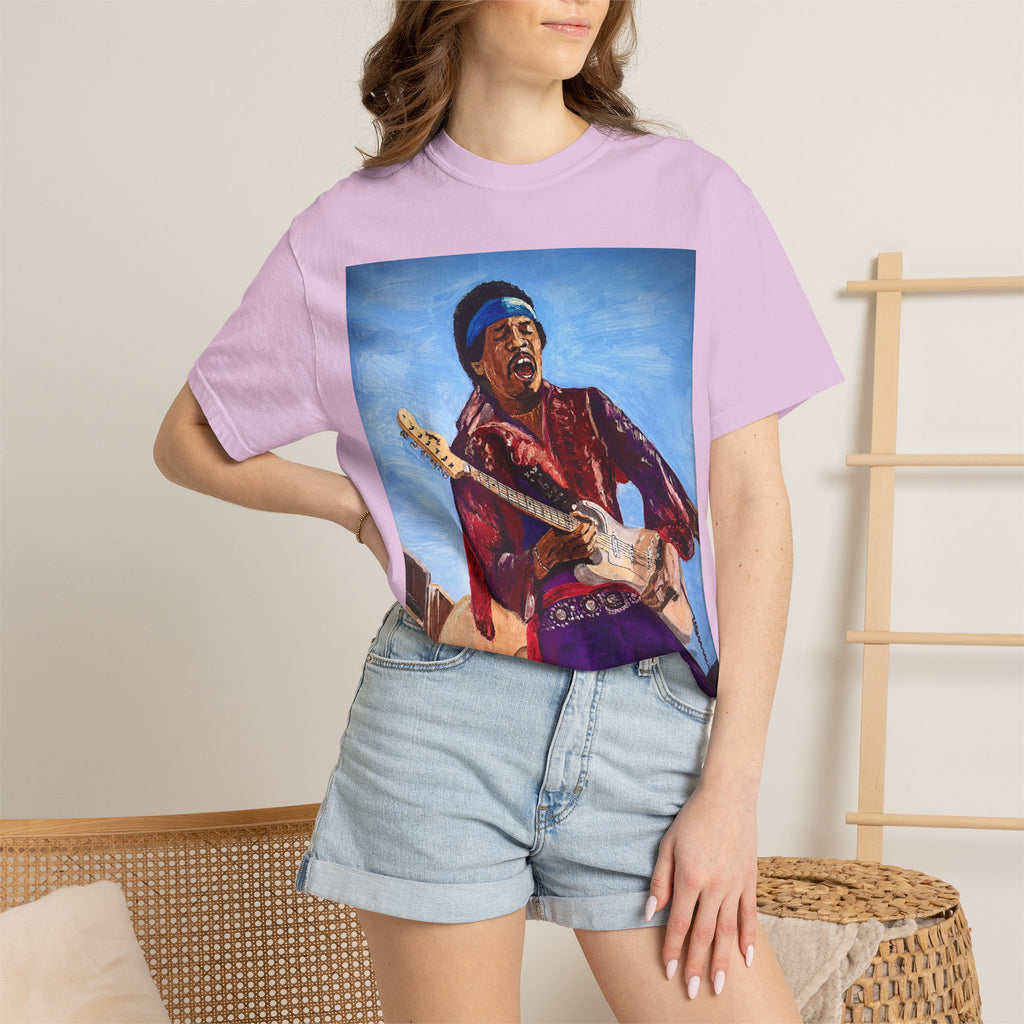 Classic Rock Guitar T-Shirt — Timeless Soul & Jimi Tribute Graphic Tee