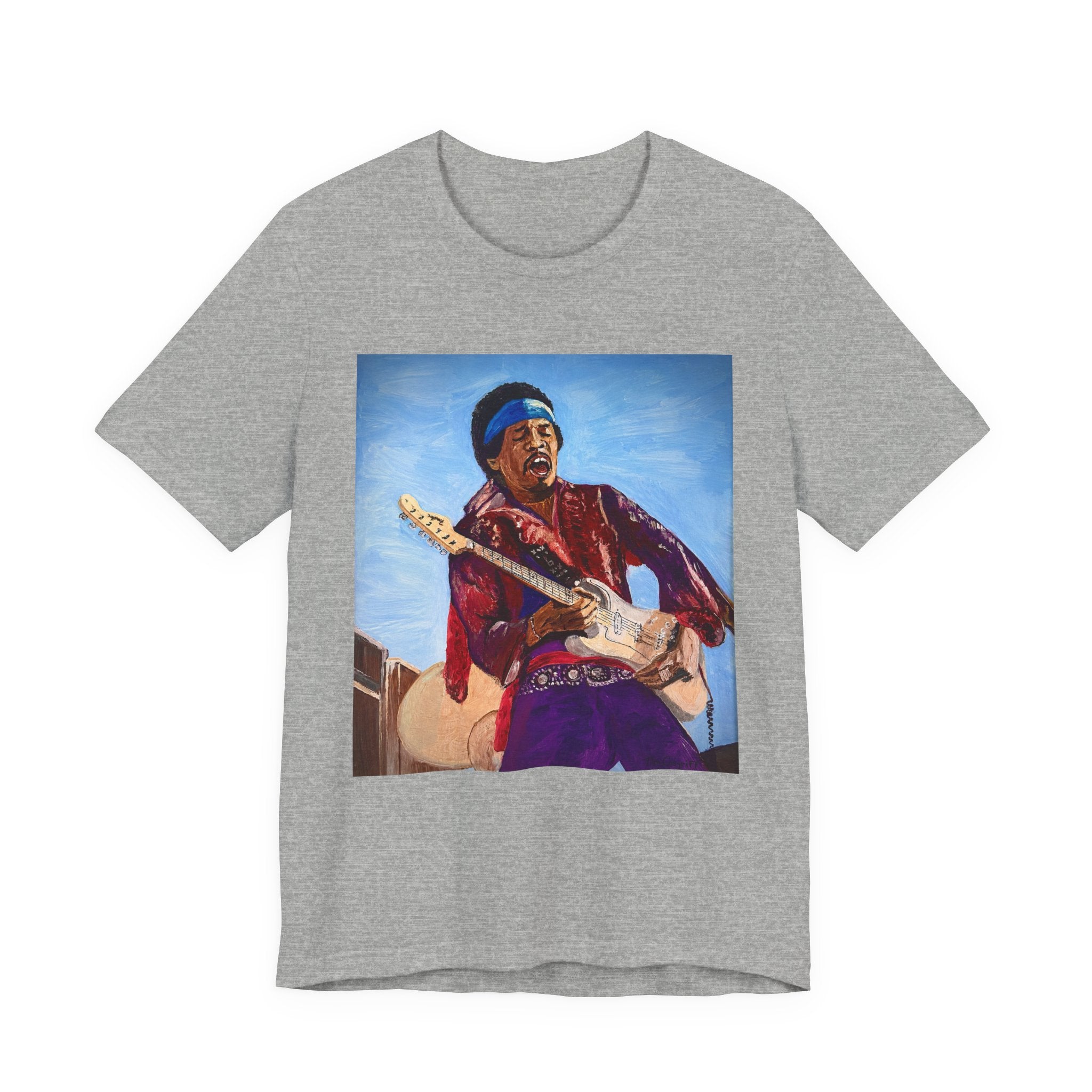 Jimi Hendrix Portrait Tee – Vintage Rock Guitarist Art T-Shirt