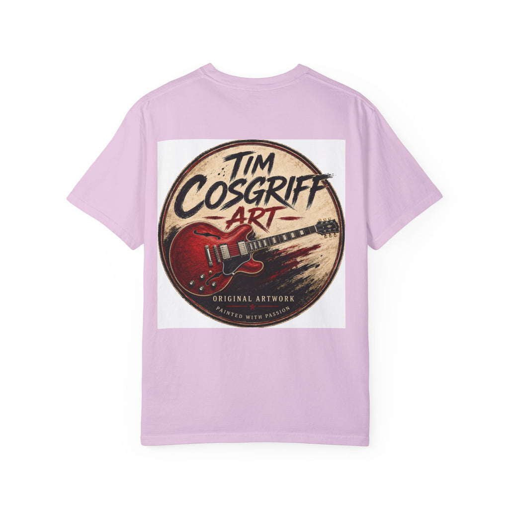 Guitarist Portrait T‑Shirt — Vintage Rock Artwork (Tim Cosgriff Art)