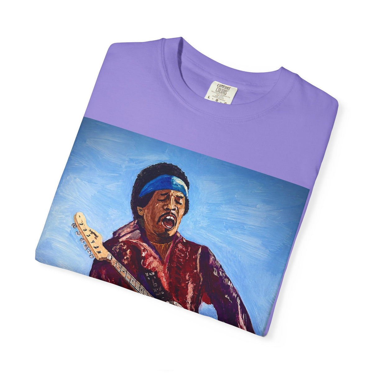 Jimi Hendrix Inspired Oil Painting Tribute T Shirt