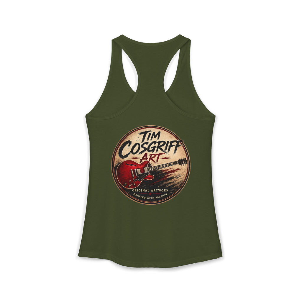 Rock Guitarist Hands on Les Paul Women's Ideal Racerback Tank