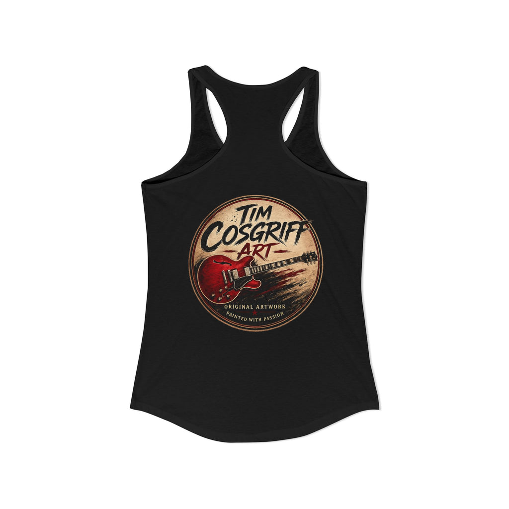 Rock Guitarist Hands on Les Paul Women's Ideal Racerback Tank