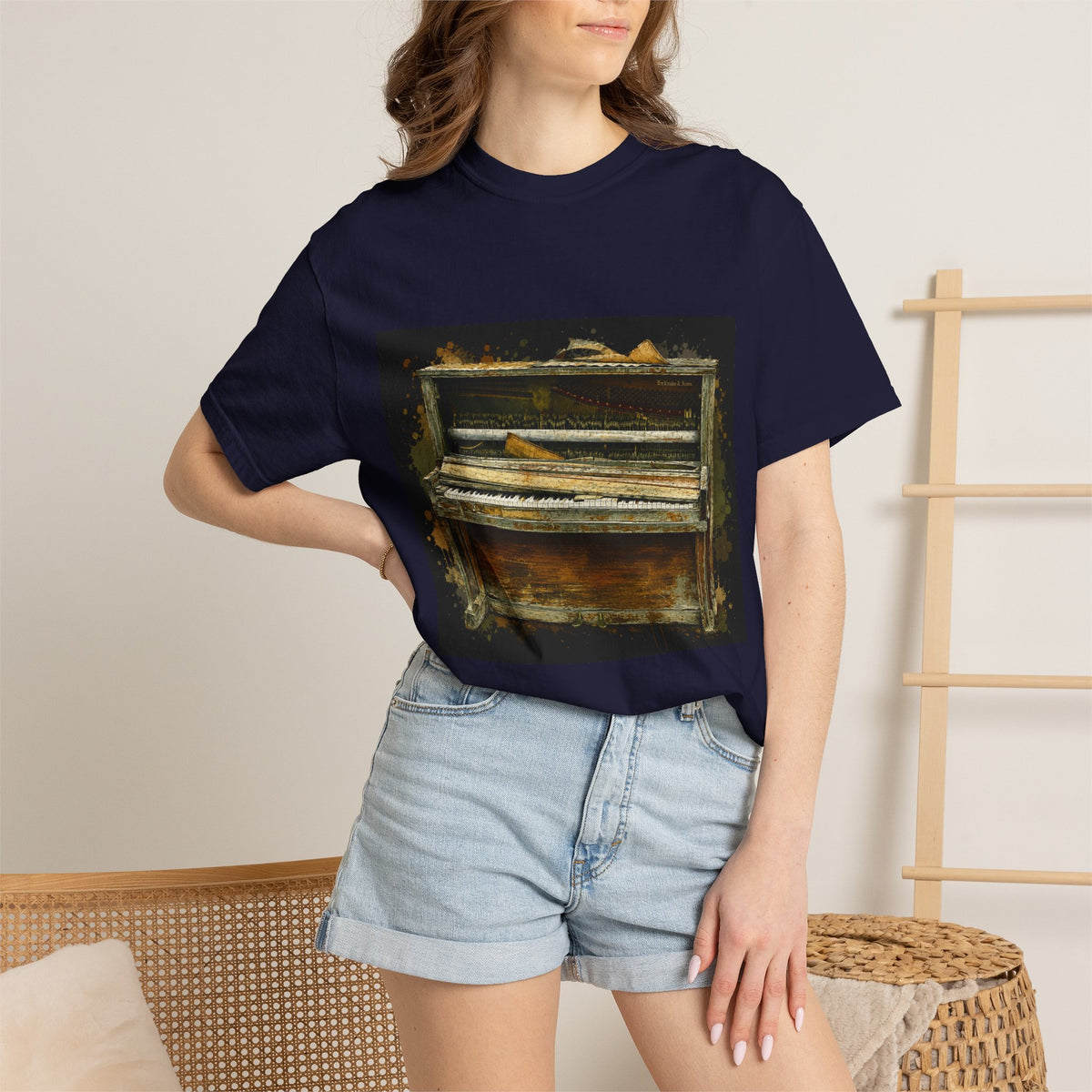 Vintage Piano Original Art T Shirt