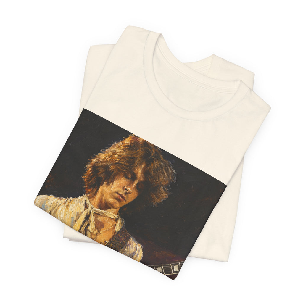 Vintage Rock Guitarist Photo Tee — Retro Music Band T-Shirt