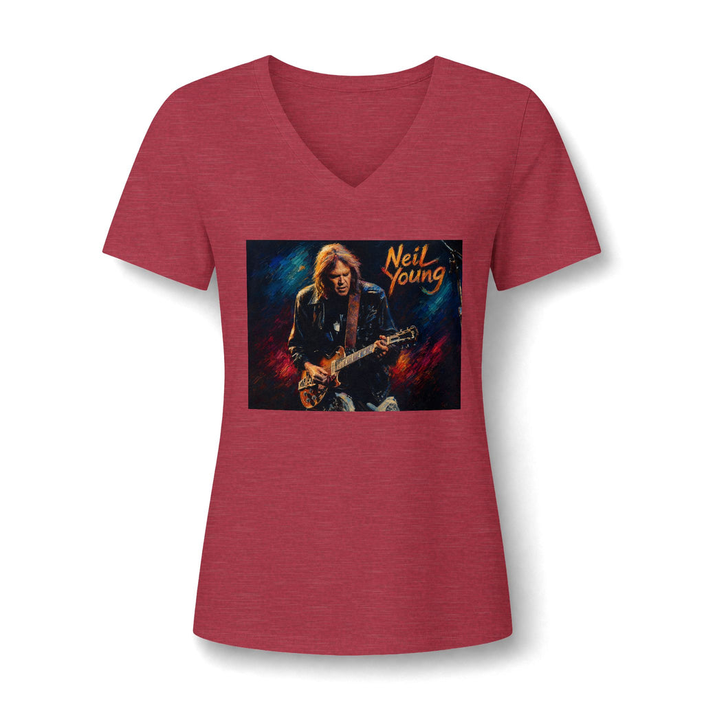 Neil Young Women's V Neck Tee