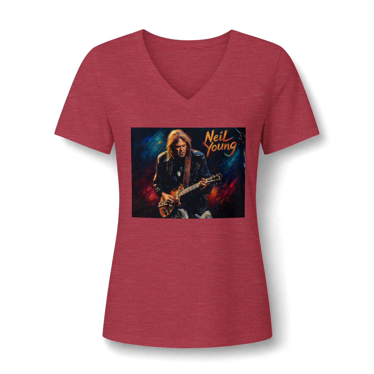 Neil Young Women's V Neck Tee