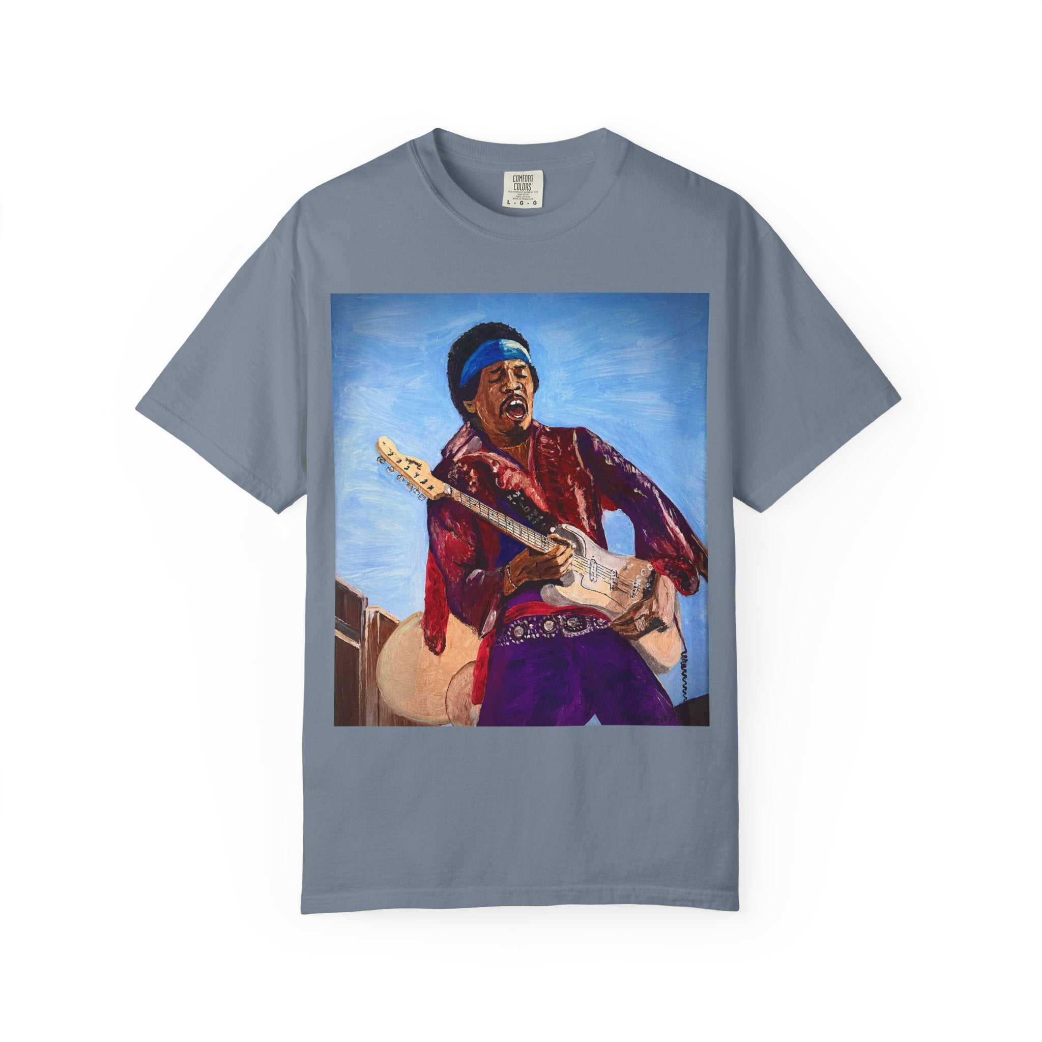 Classic Rock Guitar T-Shirt — Timeless Soul & Jimi Tribute Graphic Tee