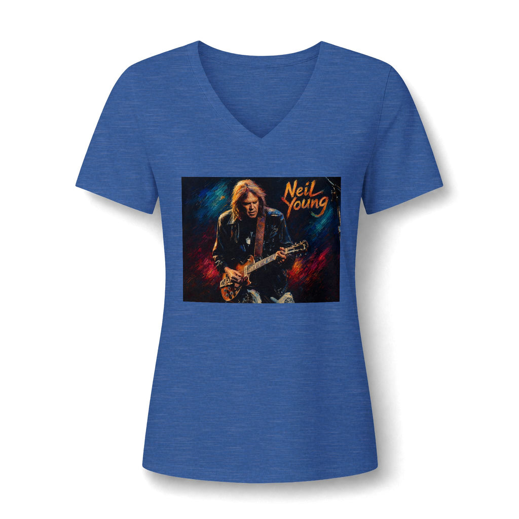Neil Young Women's V Neck Tee