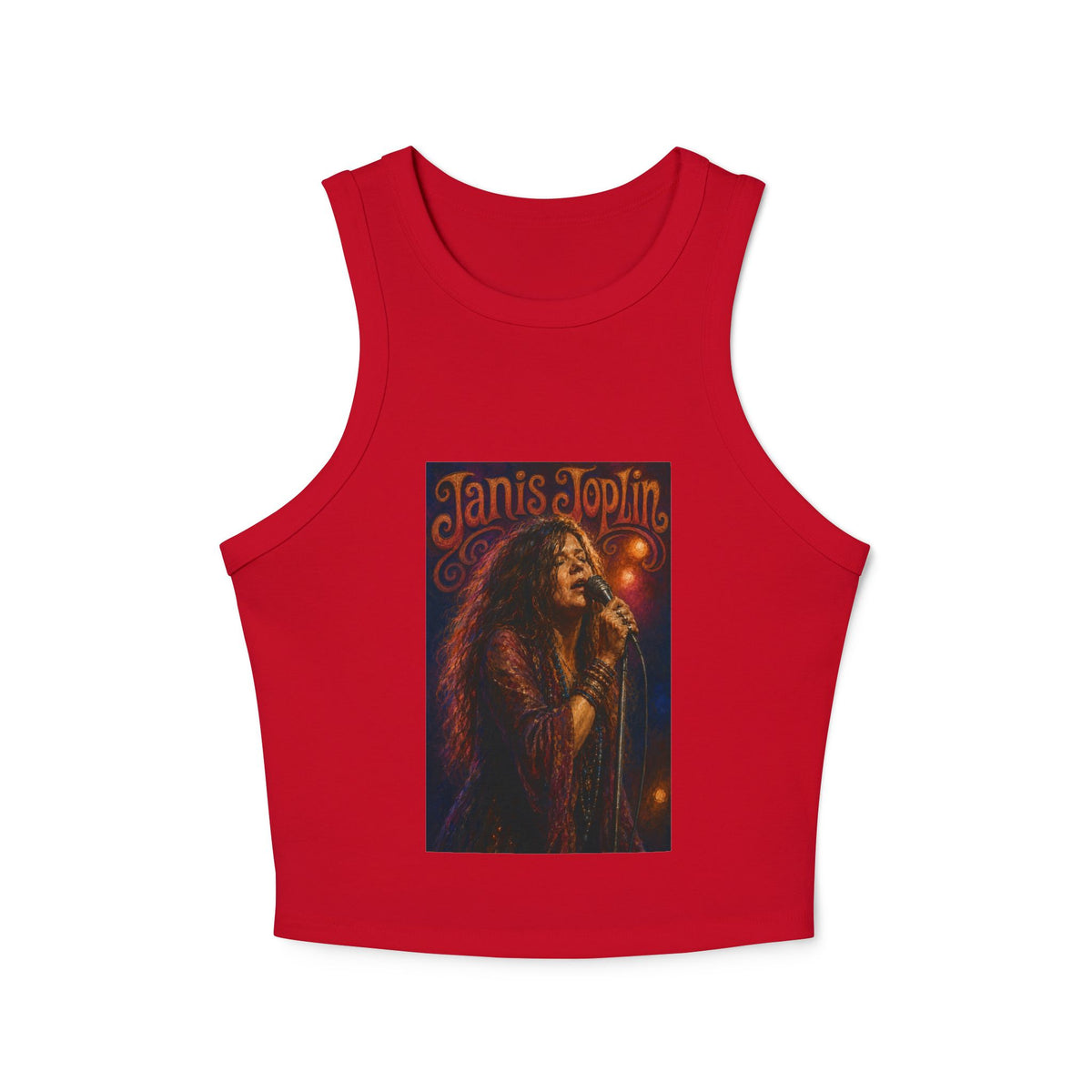 Janis Joplin Classic Rock Crop Tank Timeless Soul Racer Tank
