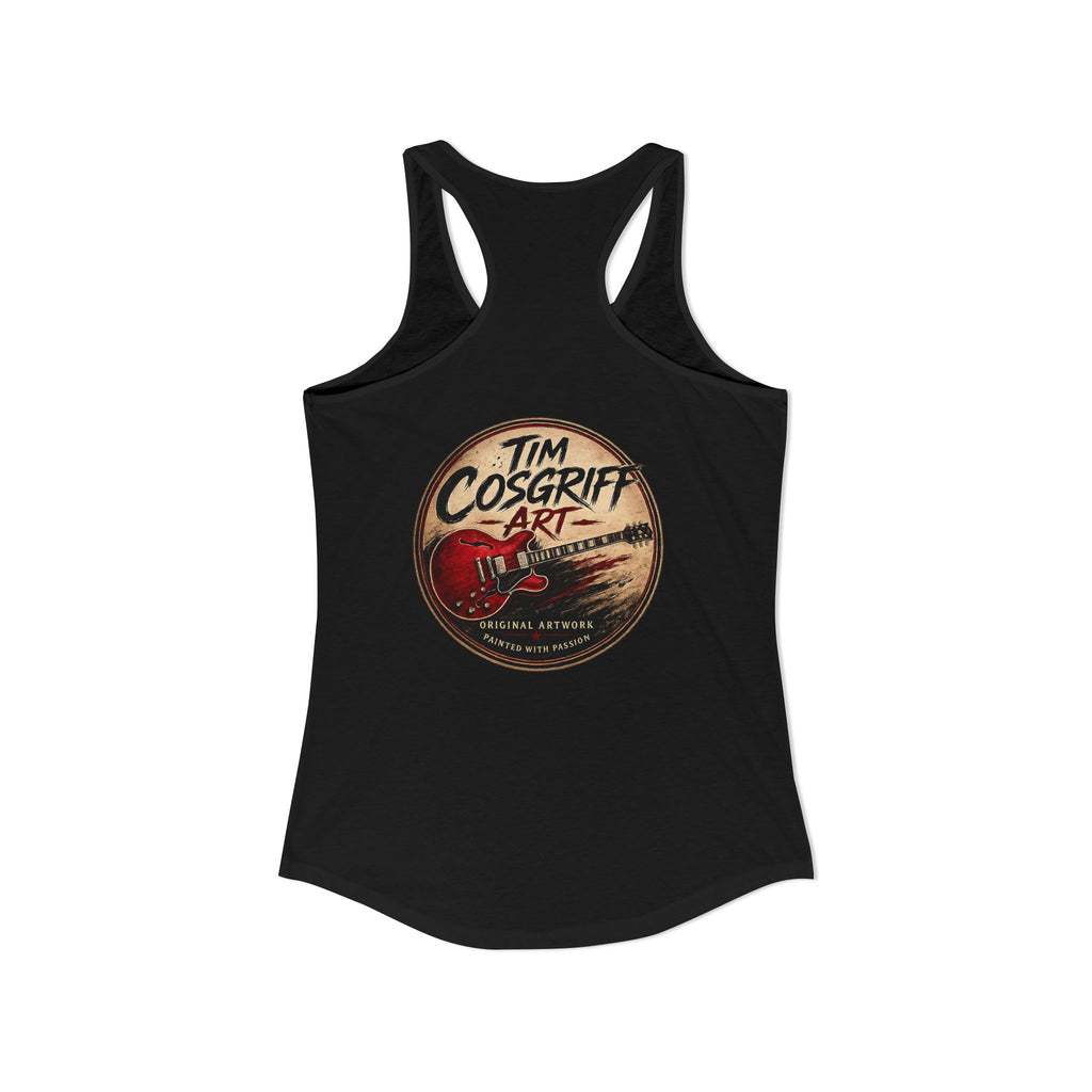 Jimmy Page Guitarist Women's Ideal Racerback Tank