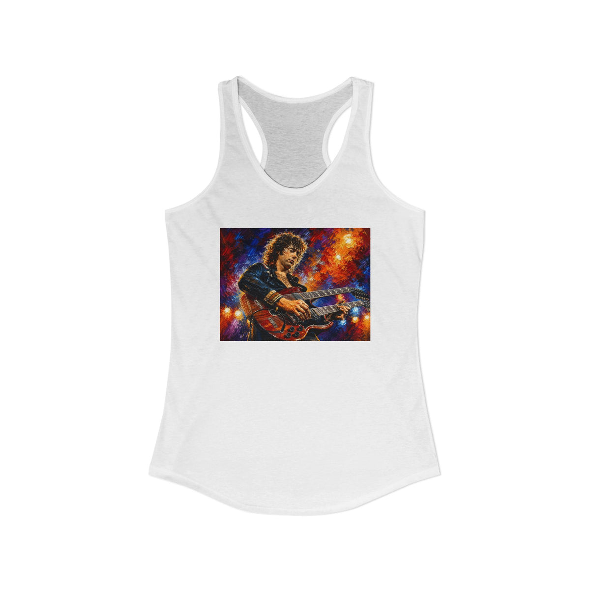 Jimmy Page Guitarist Women's Ideal Racerback Tank