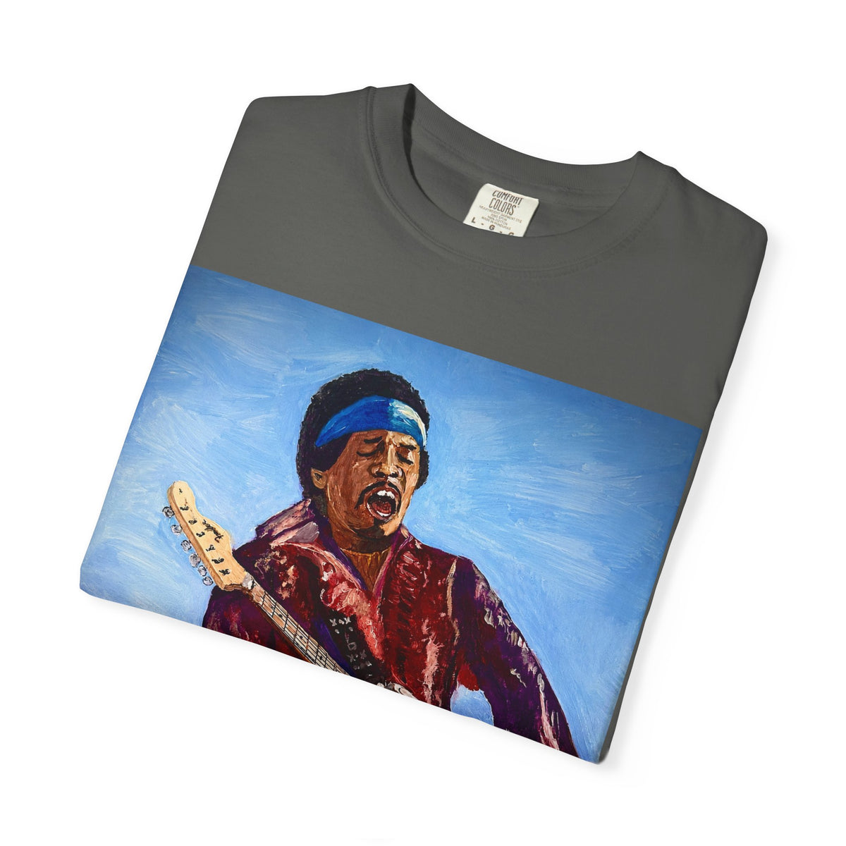 Jimi Hendrix Inspired Oil Painting Tribute T Shirt