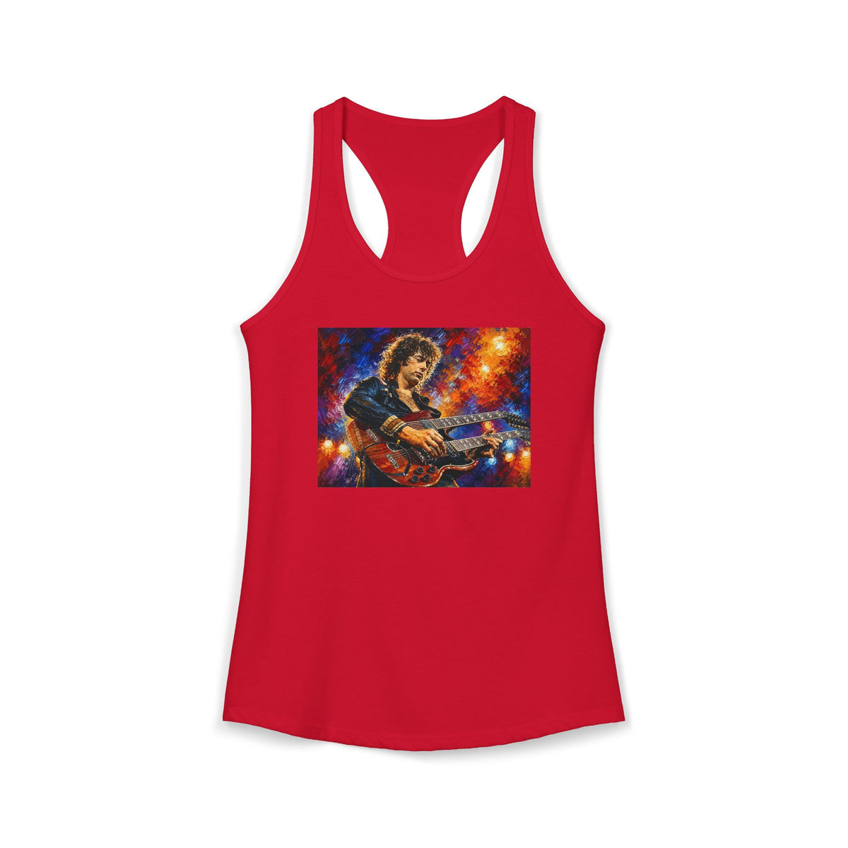 Jimmy Page Guitarist Women's Ideal Racerback Tank
