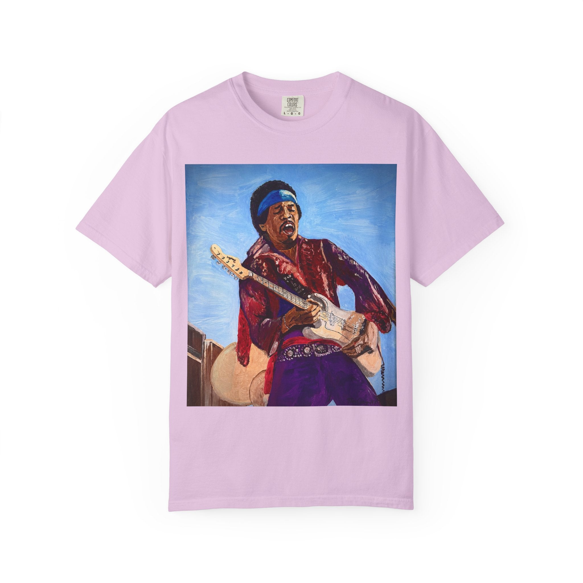 Classic Rock Guitar T-Shirt — Timeless Soul & Jimi Tribute Graphic Tee