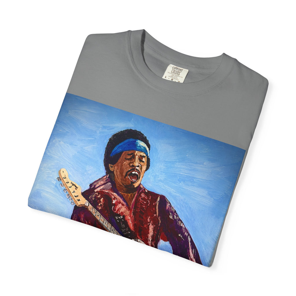 Jimi Hendrix Inspired Oil Painting Tribute T Shirt