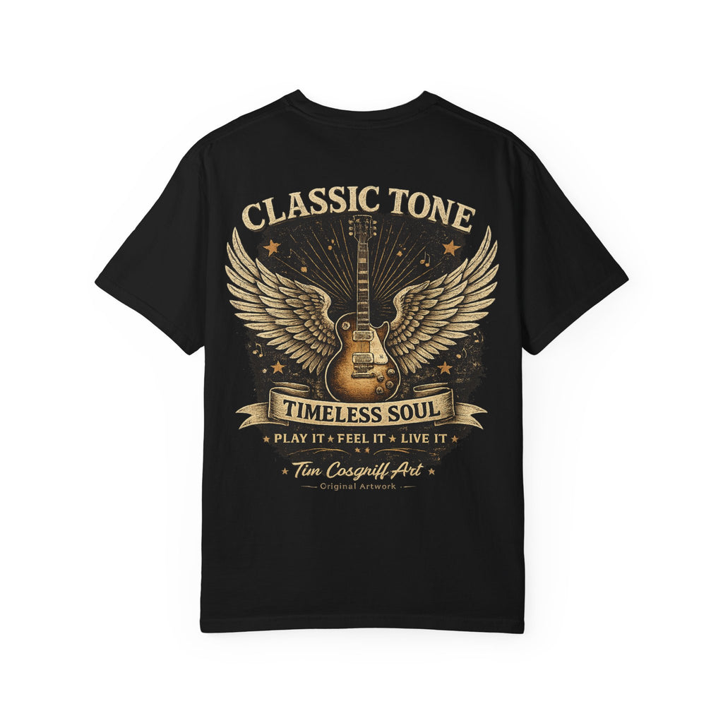 Classic Rock Guitar T‑Shirt — "Classic Tone Timeless Soul" Band Tee