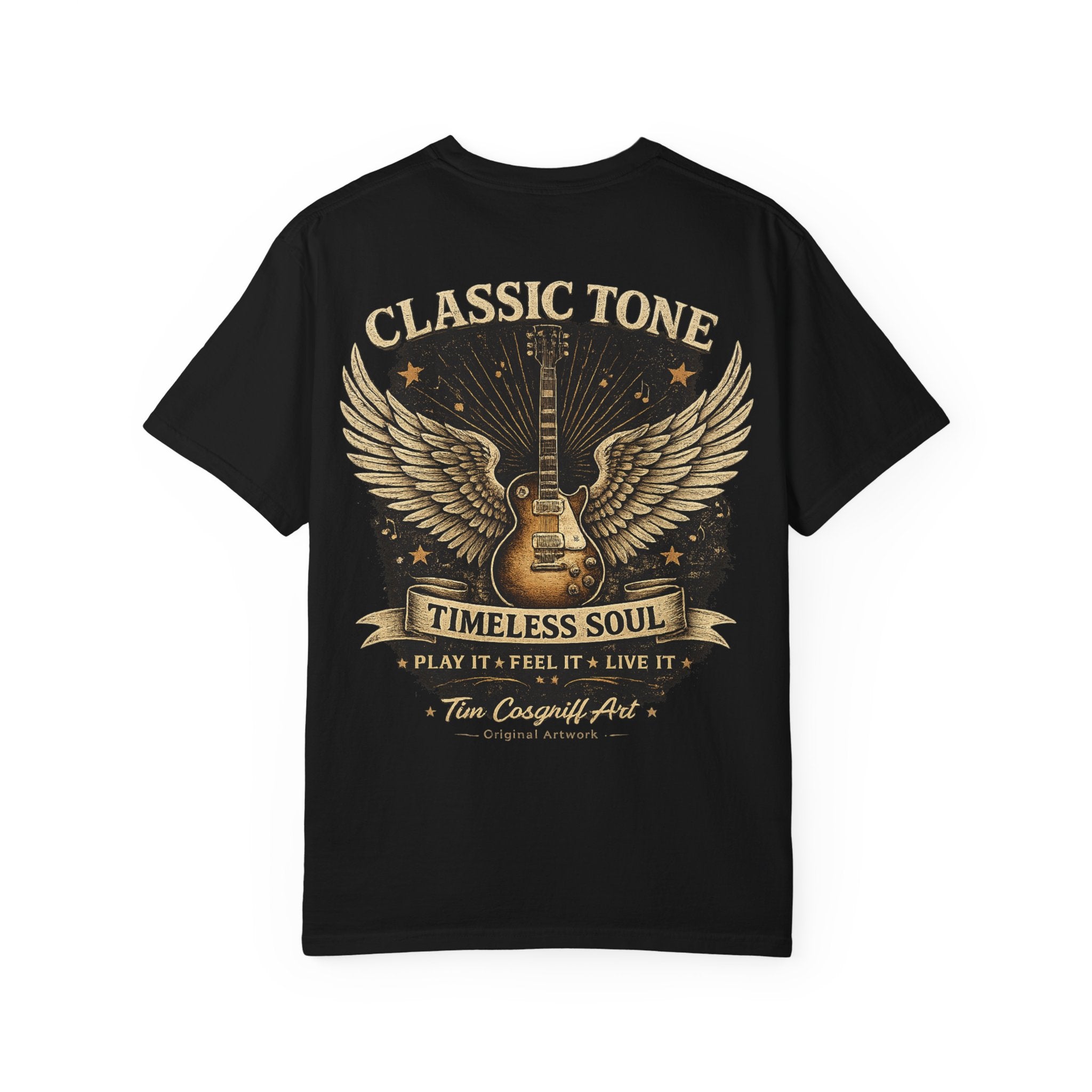 Classic Rock Guitar T‑Shirt — "Classic Tone Timeless Soul" Band Tee
