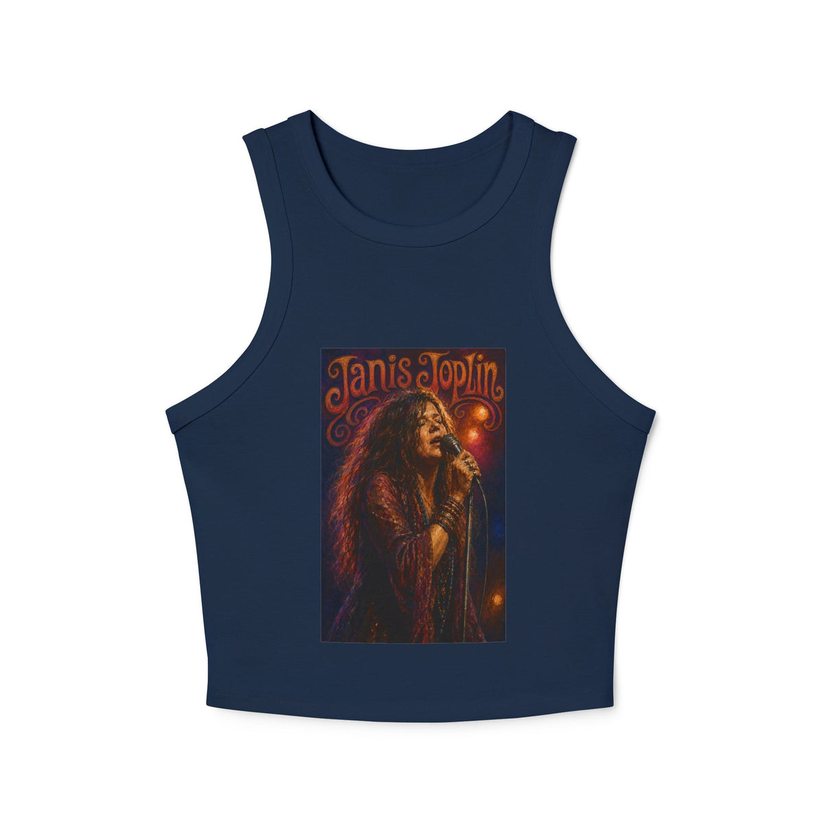Janis Joplin Classic Rock Crop Tank Timeless Soul Racer Tank