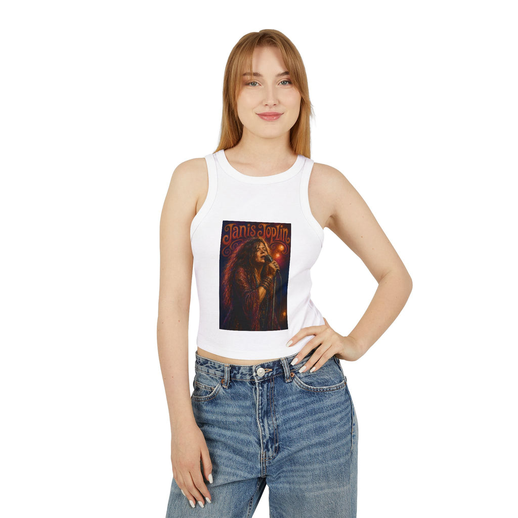Janis Joplin Classic Rock Crop Tank Timeless Soul Racer Tank