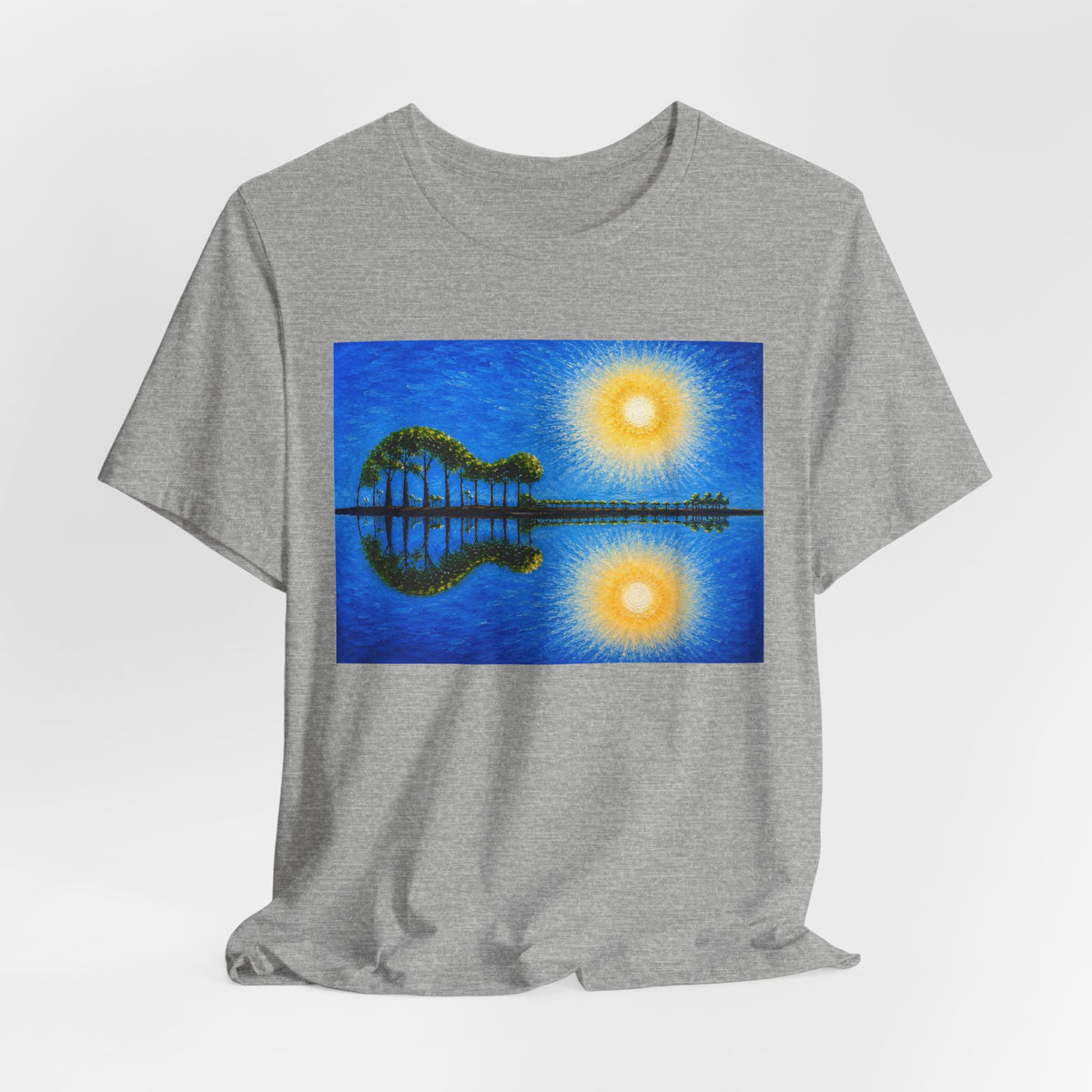 Guitar Island Sunset T Shirt
