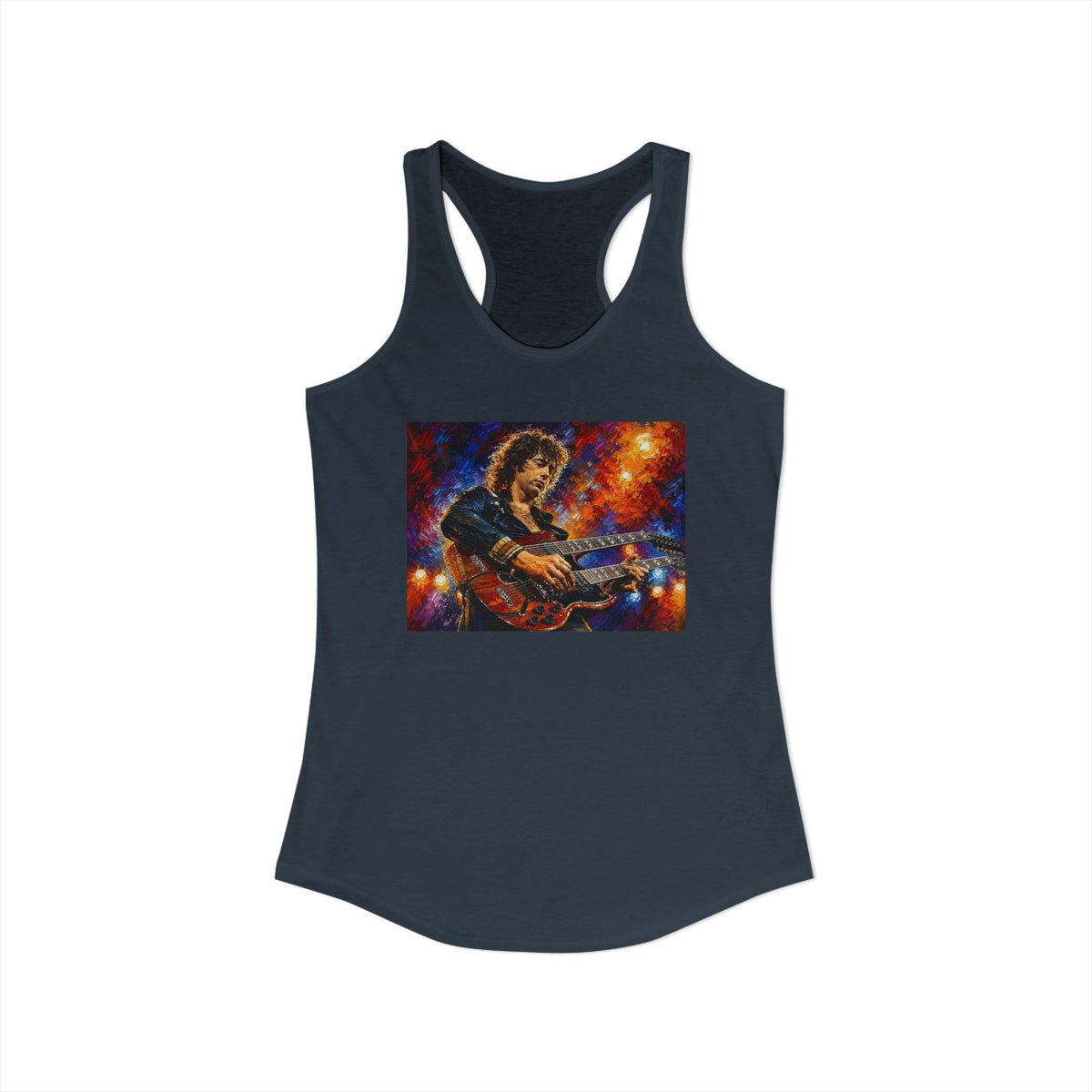Jimmy Page Guitarist Women's Ideal Racerback Tank