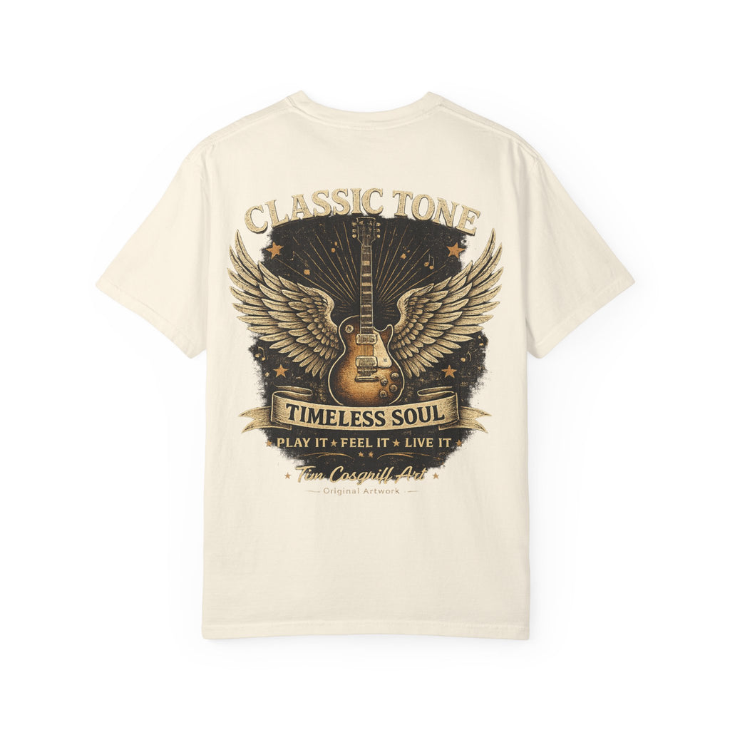 Classic Rock Guitar T‑Shirt — "Classic Tone Timeless Soul" Band Tee