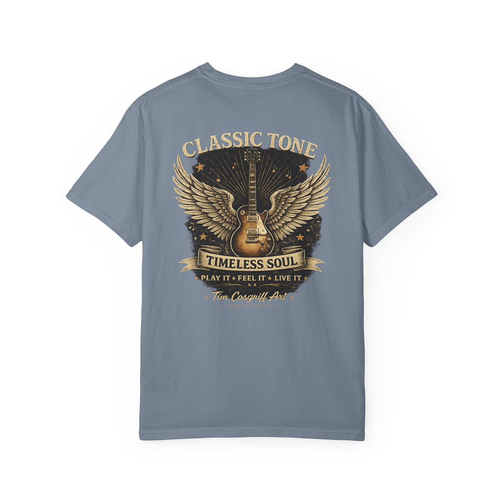 Classic Rock Guitar T-Shirt — "Classic Tone Timeless Soul" Vintage Band Tee