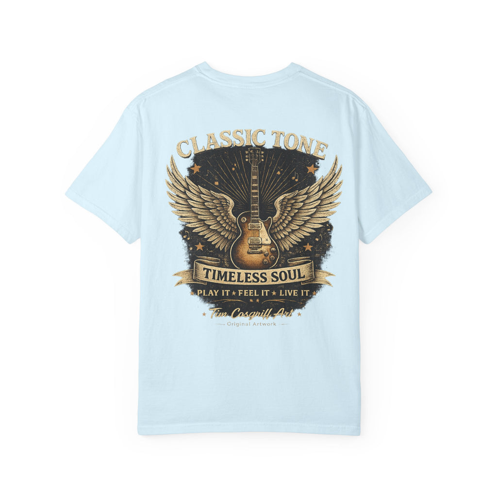 Classic Rock Guitar T-Shirt — Timeless Soul & Jimi Tribute Graphic Tee